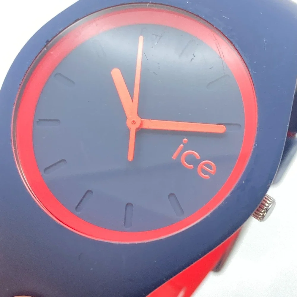 Ice Watch Duo Men's Watch 39mm Gray Neon Orange WR 100M New Battery 9
